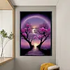 Moon Night Flower Tree-11CT Stamped Cross Stitch 60*40cm/23.62*15.75in (Big Size)