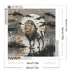 Diamond Painting-DIY Full Round Drill Lion(40*40 CM)