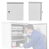 [US Local Warehouse] Electrical Junction Box IP55 Waterproof Metal Electrical Enclosure 24x24x28in with Fan-Vent Design Enclosure Steel Box for Electronics Services and Battery Accessories