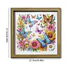 Diamond Painting Wooden Double-Sided Butterfly and Flowers Ornaments Kit with Photo Frame Desktop