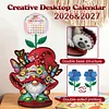 2026&2027 DIY Double Sided Drills Calendar Craft Art Kit Wooden Diamond Painting Calendar Set