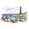 Shell Lighthouse-14CT Stamped Cross Stitch Kit(16x22cm)