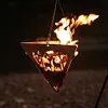 Outdoor Campfire Stove Barbecue Hanger Stainless Steel Camping Hanging Platform Picnic Wood Stove Convenient Charcoal Stove Triangle Hanging Stove