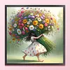 Daisy Girl-11CT Stamped Cross Stitch 50*50cm/19.69*19.69in