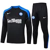 Joyfball 2024/2025 Internazionale Milan Half-Pull Training Suit Black Football Jersey 1:1 Thai Quality Set