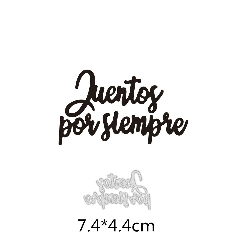 Spainish Words Serial Craft Metal Cutting Die Stencils Template for Scrapbooking Paper Album Cards Gift Decor Knife Die Cut New