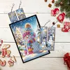 (US Local)Snowman A5 Size Diamond Painting Notebook Set with 4Pcs Bookmark Holiday Gift