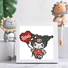 16pcs Cartoon DIY Mini Round Diamond Painting for Table Decor No Frame15x15cm