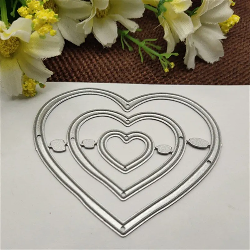 Heart-shaped ring Metal Cutting Dies Stencils For DIY Scrapbooking Decorative Embossing Handcraft Die Cutting Template