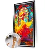 （Big Size)Dancing Girl Glass Painting-Paint by Numbers Acrylic Painting 40*80CM