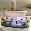 Micro Landscape Rain Cloud Air Humidifier Simulated Raindrops/Natural White Noise/Essential Oil Aromatherapy Colorful Light Gradient Atmosphere Lamp Ultrasonic Atomizer Humidifier