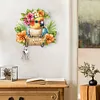 Wooden Special Shape Parrot 2 Hooks Diamond Painting Hook Rail for Wall Cabinet