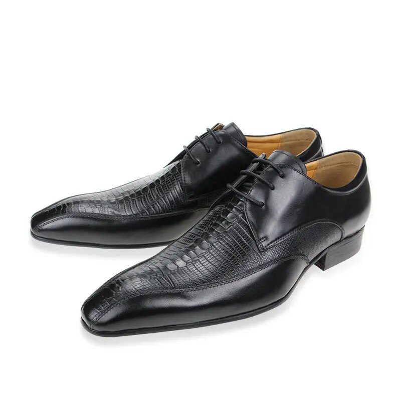 VCSHOES Mens Dress Shoes Wedding Oxfords Custom Genuine Leather Adult Formal Shoes