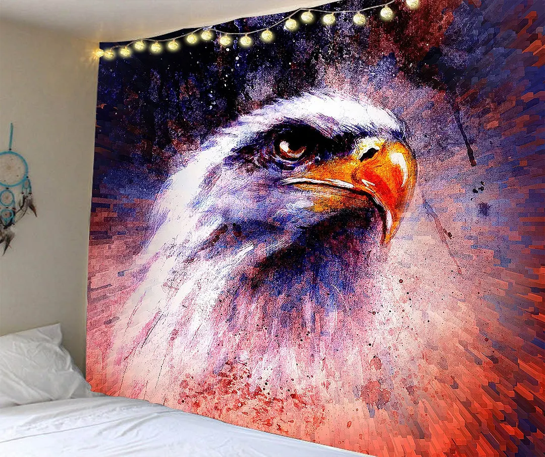 India Manada Wall Hanging Tapestry 3D Printed Animal Natural Sofa Backgound Wall Tapestries Bohemian Wolf Tiger Lion House Decor