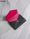 Short wallet made of top-grain cowhide, multi-functional color-blocked wallet, document holder, and card holder