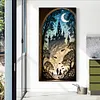 (US Local)Street View 5D DIY Full Drill Round Big Size Diamond Painting Kit Home Wall Decor 40x75cm