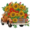 (Multi-Style)Sunflower Vintage Car-Partial Special Shaped Diamond Painting 30*30CM
