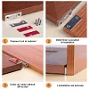 Aimant Porte Placard Ultra Mince Loquet Magnetique en Acier Inoxydable