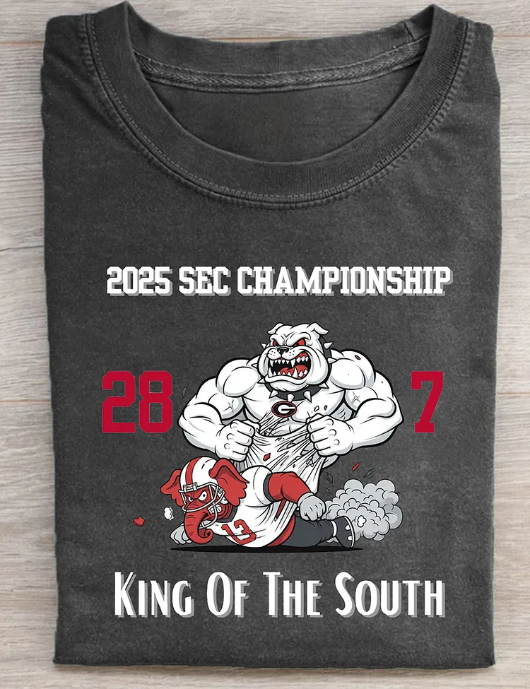 Georgia Bulldogs 2025 SEC Championship King Of The South T-Shirt