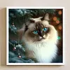 Christmas Cat - 11CT Stamped Cross Stitch 45*45cm/17.72*17.72in