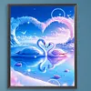 Love White Swan-Paint by Numbers Acrylic Painting 40*40CM