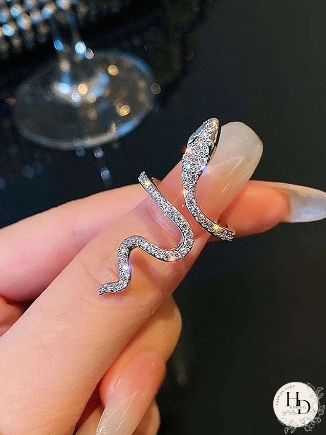 1PC Ring For Women's Cubic Zirconia Silver Street Gift Holiday Alloy Snake
