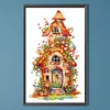 >SALE<5D DIY Partial Special Shaped Drill Diamond Painting Kit Green Leaf House30x50cm