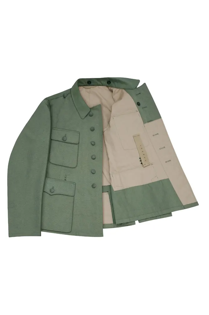   Polizei German M1943 EM Mottled Green Summer Tunic Feldbluse II German-Uniform