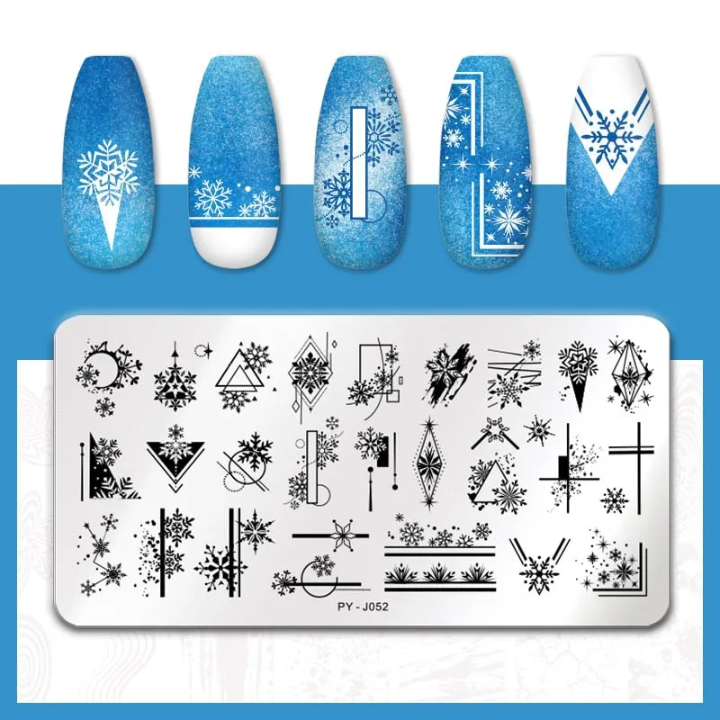 PICT YOU  Nail Stamping Plates Line Pictures Stencil Stainless Steel Nail Design for Printing Nail Art Image Plate Tool-Nail Inspo