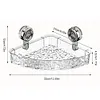 Glacier Pattern Transparent Shower Storage Rack Punch-Free Suction Cup Shelf