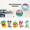 5X Diy Diamant Peinture Porte-Cl&eacute;s Mignon Dessin Anim&eacute; Broderie Artisanat