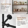 [US Local Warehouse] 14.6x76x82.7Inch Industrial Pipe Clothing Rack with Hanging Rods Heavy Duty Clothes Organizer Large Capacity Display Hanging Garment Rod Wooden Clothes Storage Shelves for Walk In Closet