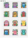 12pcs 5D DIY Full Square Drill Partial AB Drill Diamond Painting Garden Set 16x20cm