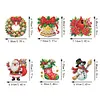 (US Local)6PCS  Merry Christmas DIY Diamond Painting Keychain Diamond Art Kits