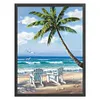 (No Printed Canvas)Counted Cross Stitch 11CT-Beach 46*36cm/18.11*14.17in