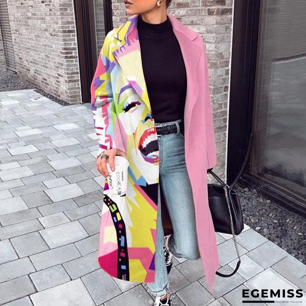 Casual Cloth Blended Geometric Printed Long Sleeves Outerwear | EGEMISS