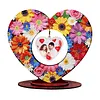 DIY Special Shape Diamond Painting Wooden Heart Shape Desk Ornament Decor Kit