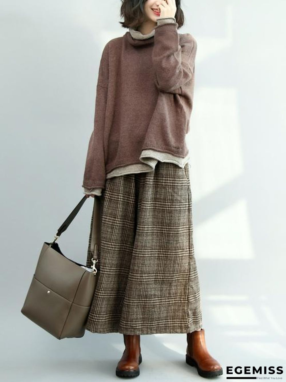 Loose Batwing Sleeves Knitting Sweater | EGEMISS