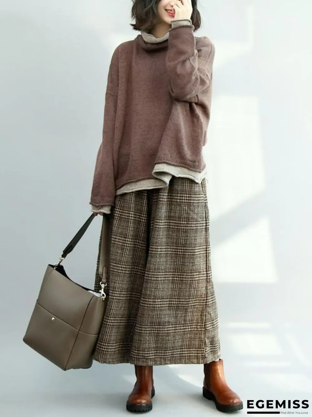 Loose Batwing Sleeves Knitting Sweater | EGEMISS