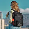 Mesh Backpack See Through Backpack College Student Backpack for Outdoor Sports
