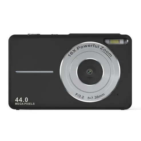 Portable Digital Camera 1080P 44MP with 16X Zoom &ndash; Compact Vlogging Camera with LCD Screen, Rechargeable, Perfect for Teens and Students