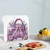 Acrylic Napkin Holder Diamond Painting Kit for Home Table Decor (Purple Bag)