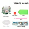 DIY Diamonds Painting Special Shaped Crystal Drill Crafts Mirror Desk Ornament Decor Kit(Lotus)