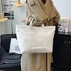 Sac fourre-tout imprim&eacute; lettres pour femme