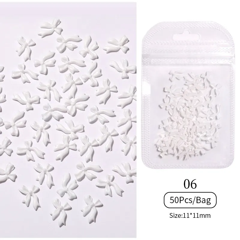 48pcs Mixed Size Aurora Little Bear Nail Art Accessories Resin Kawaii Bear Stereo FlatBack 3D Fashion Fingernail DIY Decoration-Nail Inspo