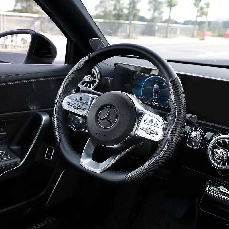 🔥HOT SALE🔥Car Carbon Fiber Steering Wheel Cover（2PCS）