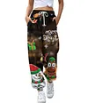 Women's Christmas Loose Casual Print Drawstring Jogger Pants