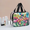 DIY Diamond Art Rhinestone Makeup Bag Crystal Transparent PVC Storage Pack Kit