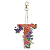 DIY Diamond Painting Butterfly Flower Lettter Keychain Kit
