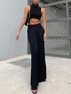 Empire Wide Leg Two-Piece Suits